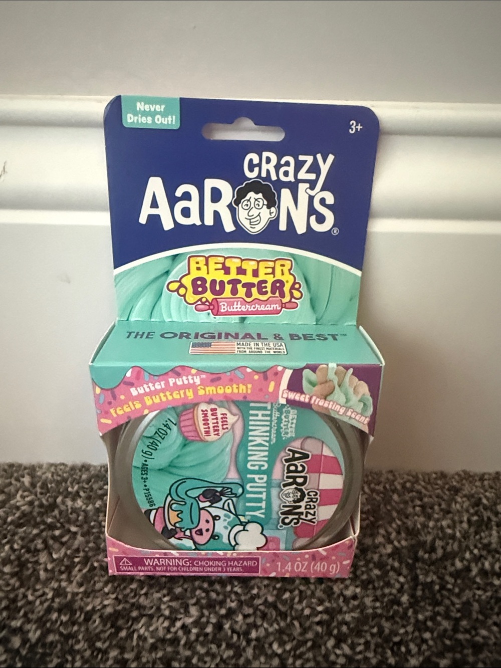Crazy Aarons Better Butter Buttercream Thinking Putty -Turquoise- Frosting Scent